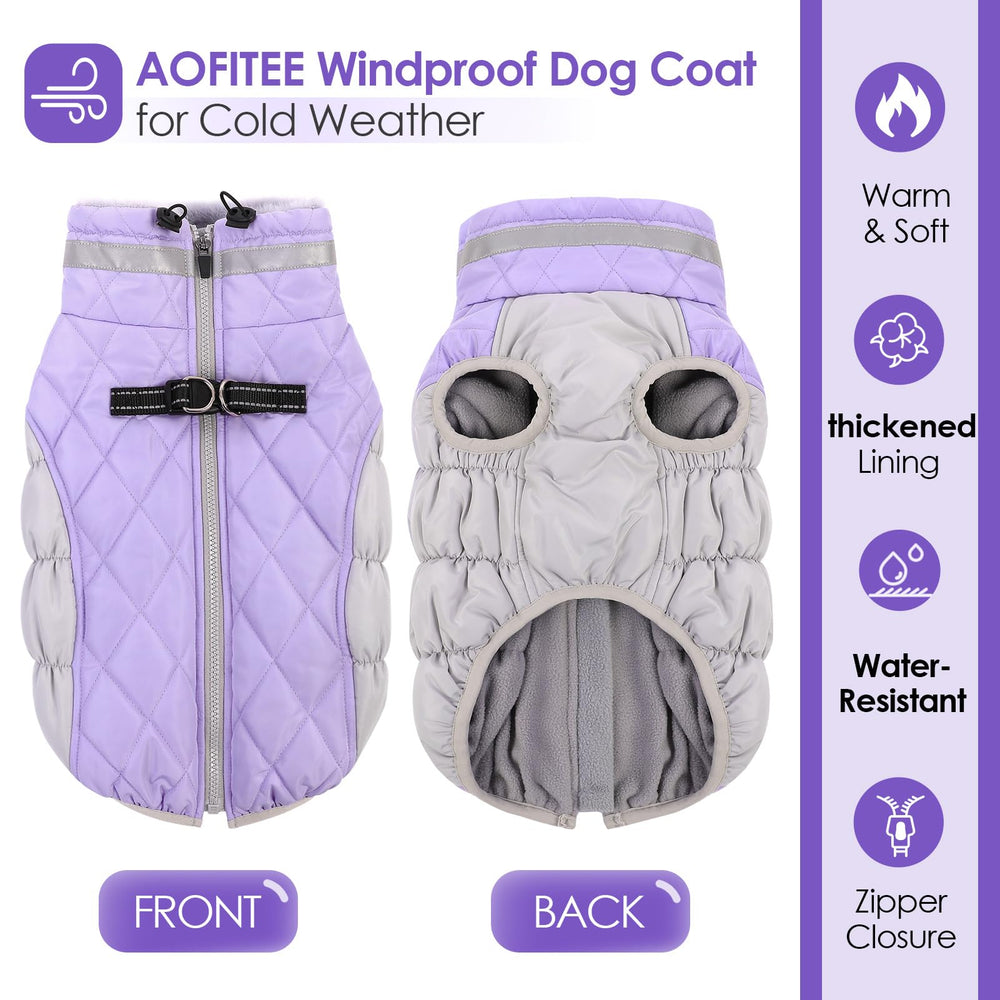 Chaqueta AOFITEE para perro con tejido resistente al agua de poliéster, manteniéndolo seco.
