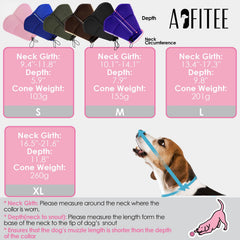 Cono AOFITEE ajustable con velcro para perros, seguro y fácil de colocar tras cirugía