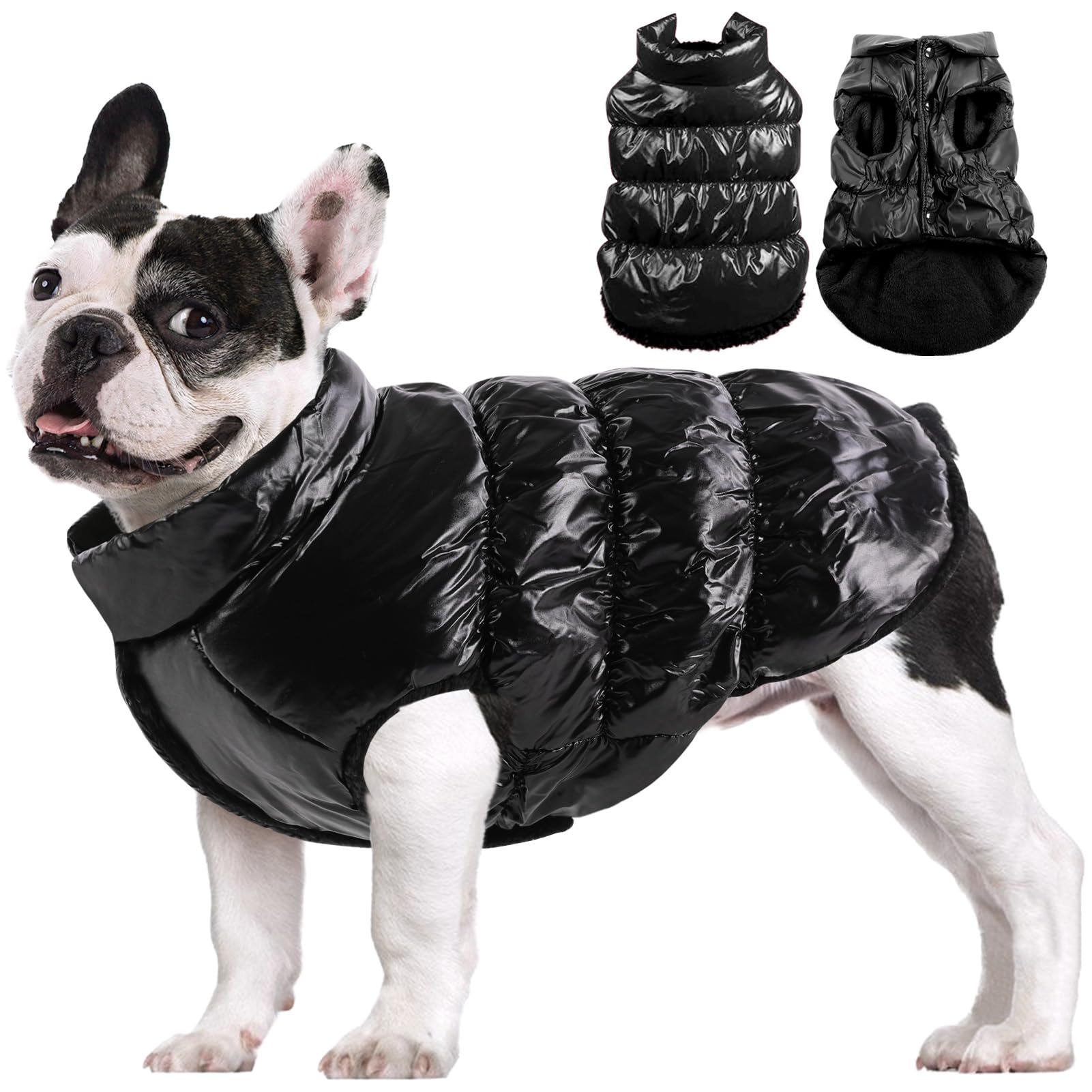 AOFITEE chaqueta para perros, detalle cuello tortuga para calor extra
