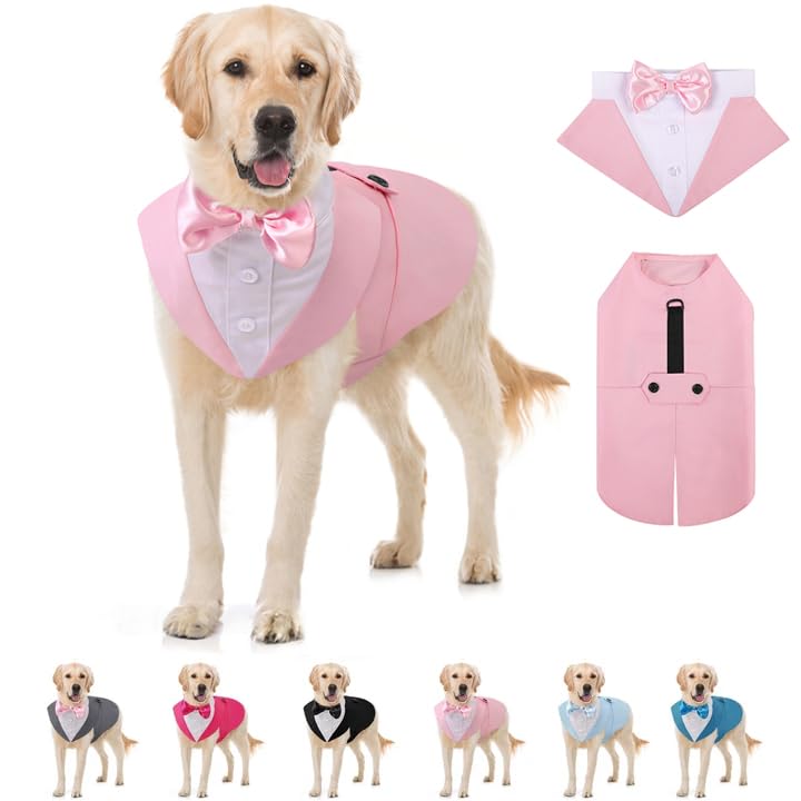 AOFITEE esmoquin para perro talla grande, camisa elegante para fiesta