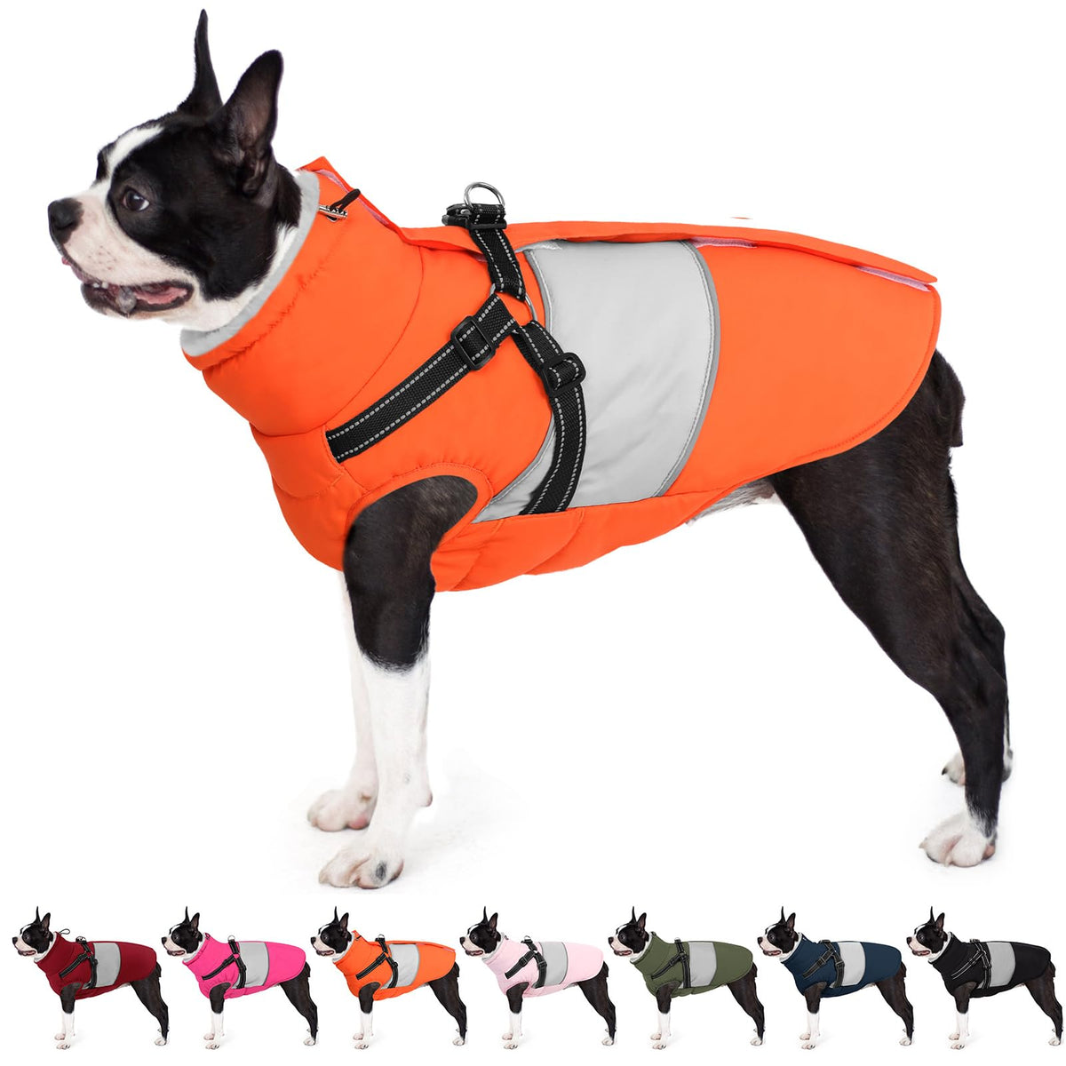 AOFITEE abrigo para perro con arnés integrado, ideal para paseos seguros