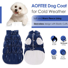 AOFITEE chaqueta para perro, vista trasera, libertad de movimiento.