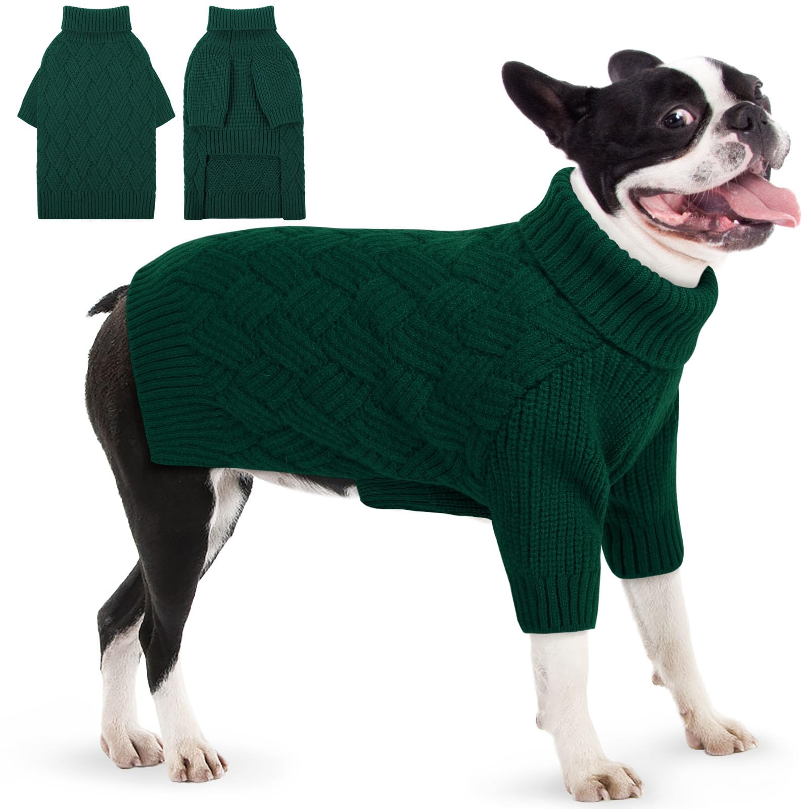 AOFITEE sudadera para perro, vista frontal, cálido y cómodo para paseos.
