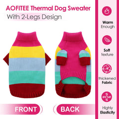 AOFITEE suéter perrо rosa reverso, diseño colorido que destaca.
