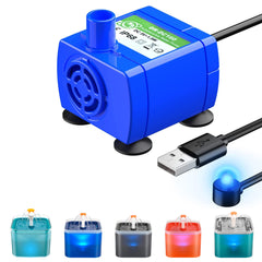 Bomba AONBOY para fuente de gatos con LED, flujo suave y silencioso.