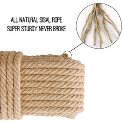 Poste rasca gatos cubierto con cuerda sisal Aoneky, rejuvenece el mueble.