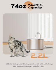 AOOGITF capacidad-2200ml: ideal para mantener agua disponible sin rellenar diariamente.