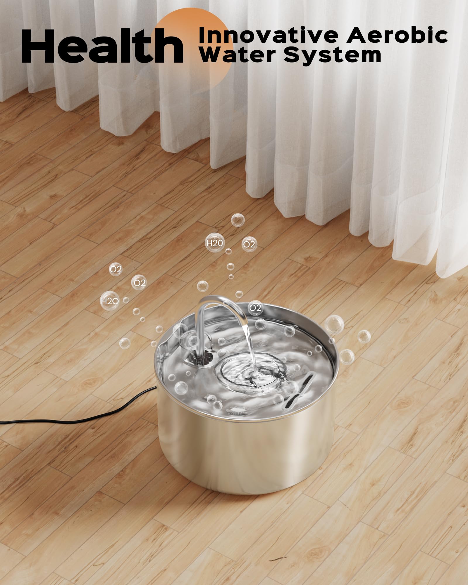 AOOGITF sistema anti salpicaduras, agua estable en la bandeja