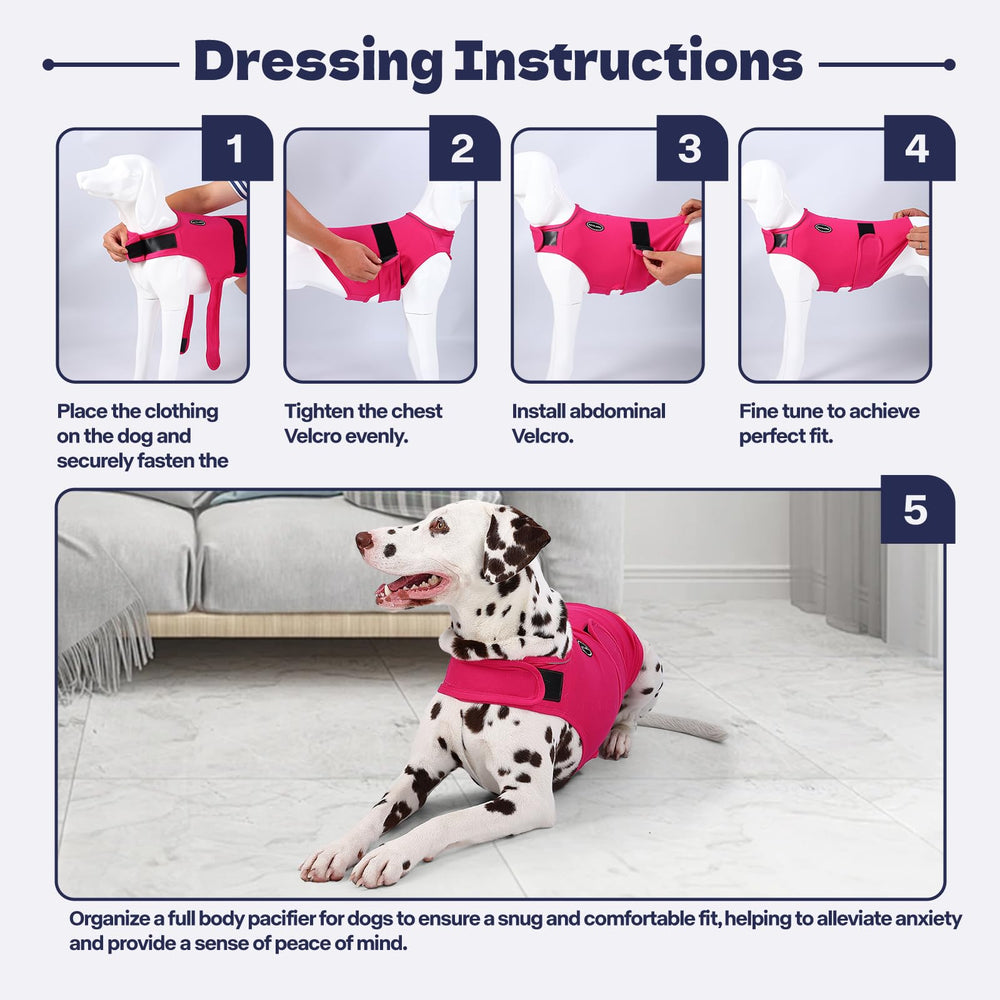 AOOLMOL chaleco ansiedad perro textura elástica suave para comodidad