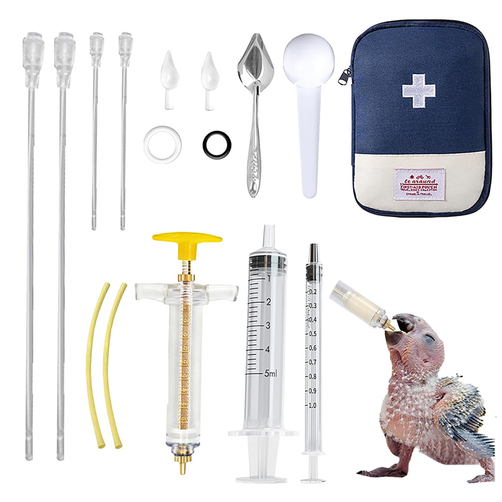 Jeringa AORIO de 20 ml para aves bebé con control de porciones mejorado.