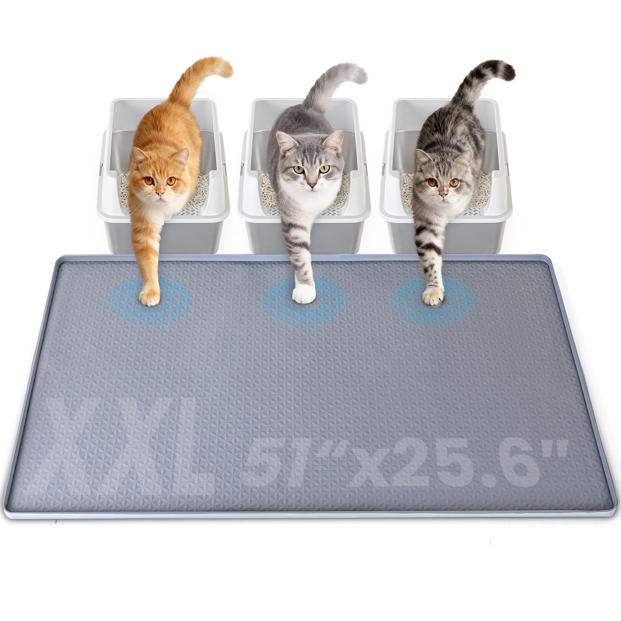 Aothey alfombrilla silicona para arena de gatos XXL protege suelos
