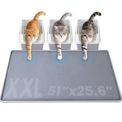 Aothey alfombrilla silicona para arena de gatos XXL protege suelos