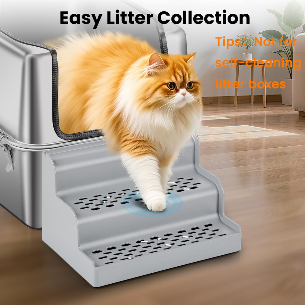 Aothey rampa para gatos compatible con cajas de arena estándar