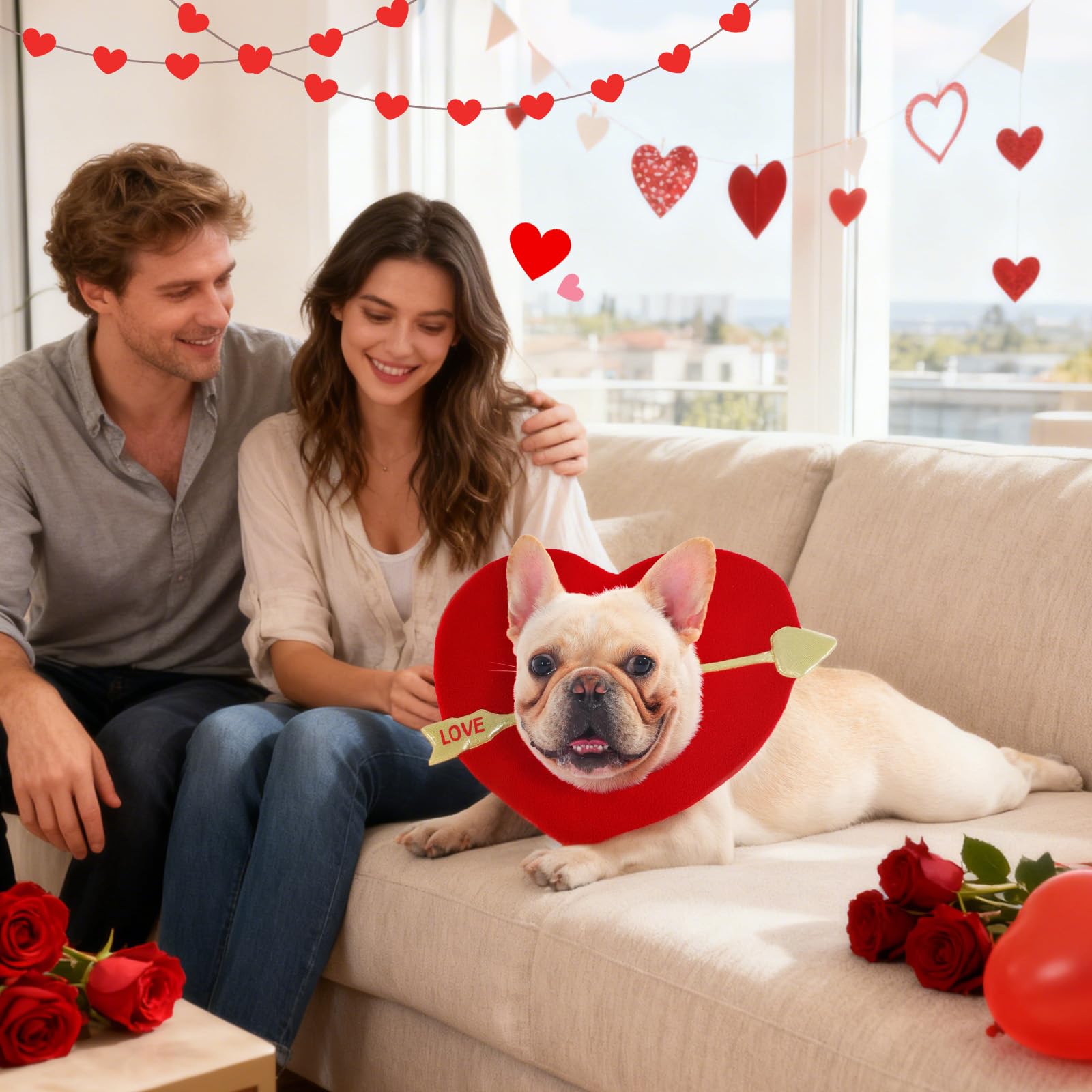 Aotiooy disfraz para perro con flecha cupido, perfecto para fiestas y eventos.
