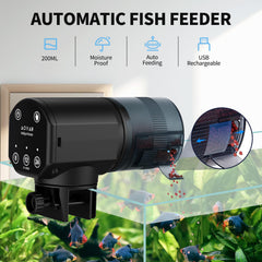 Aoyar alimentador automático con tapa resistente a la humedad mantiene la comida seca.