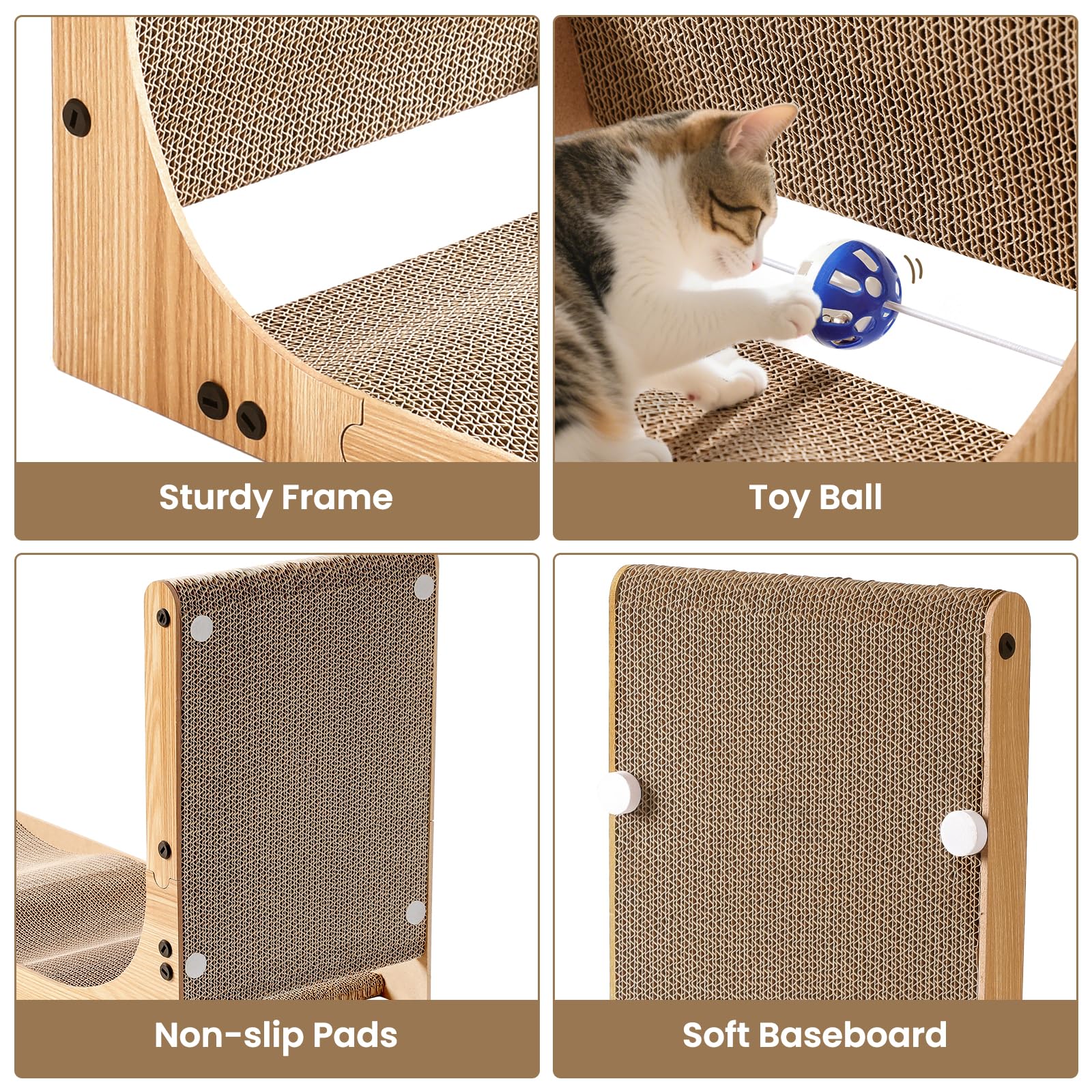AOZITA rascador con menta para gatos para estimular juego