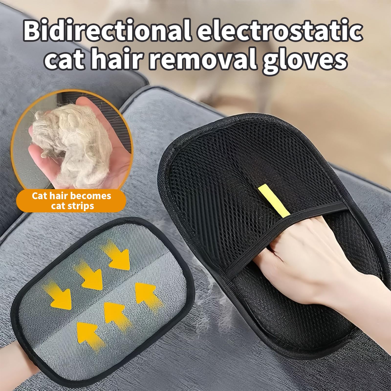 Guantes Apanbar Kivori quita pelo de la alfombra de forma rápida