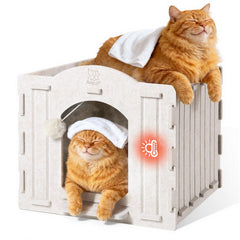 La casa de Apasiri para gatos en interior crea un refugio cálido y seguro.