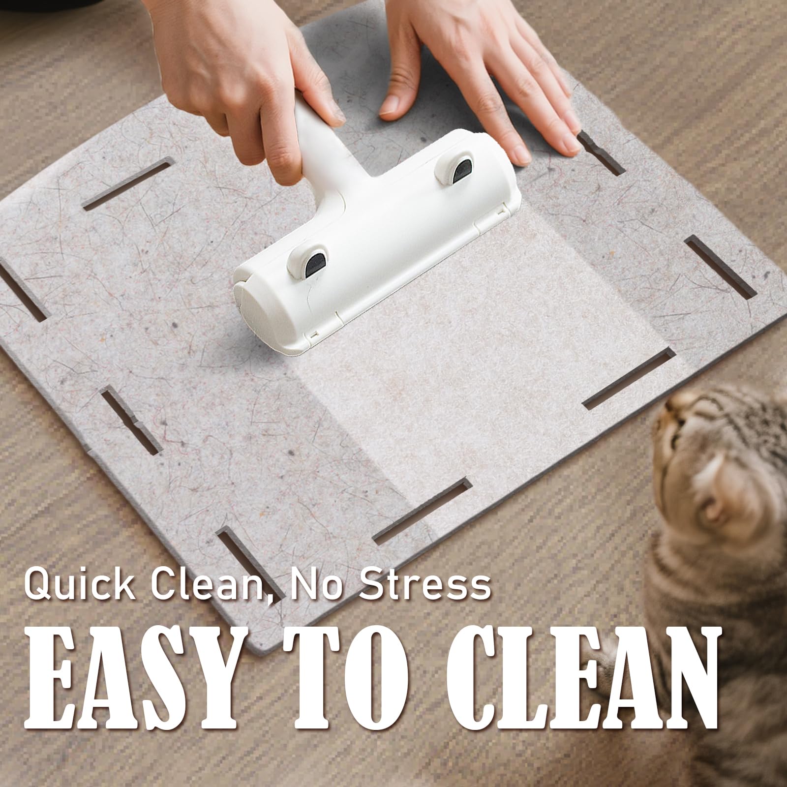 La Apasiri casa-gato-borde-elevado ofrece bordes suaves para frotar.