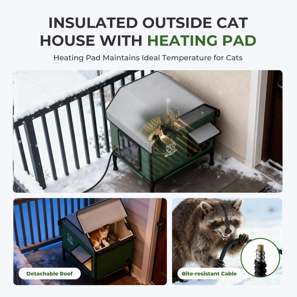 Apasiri casa-gatos-calefactor-aislado: manta calefactable segura y eficiente.