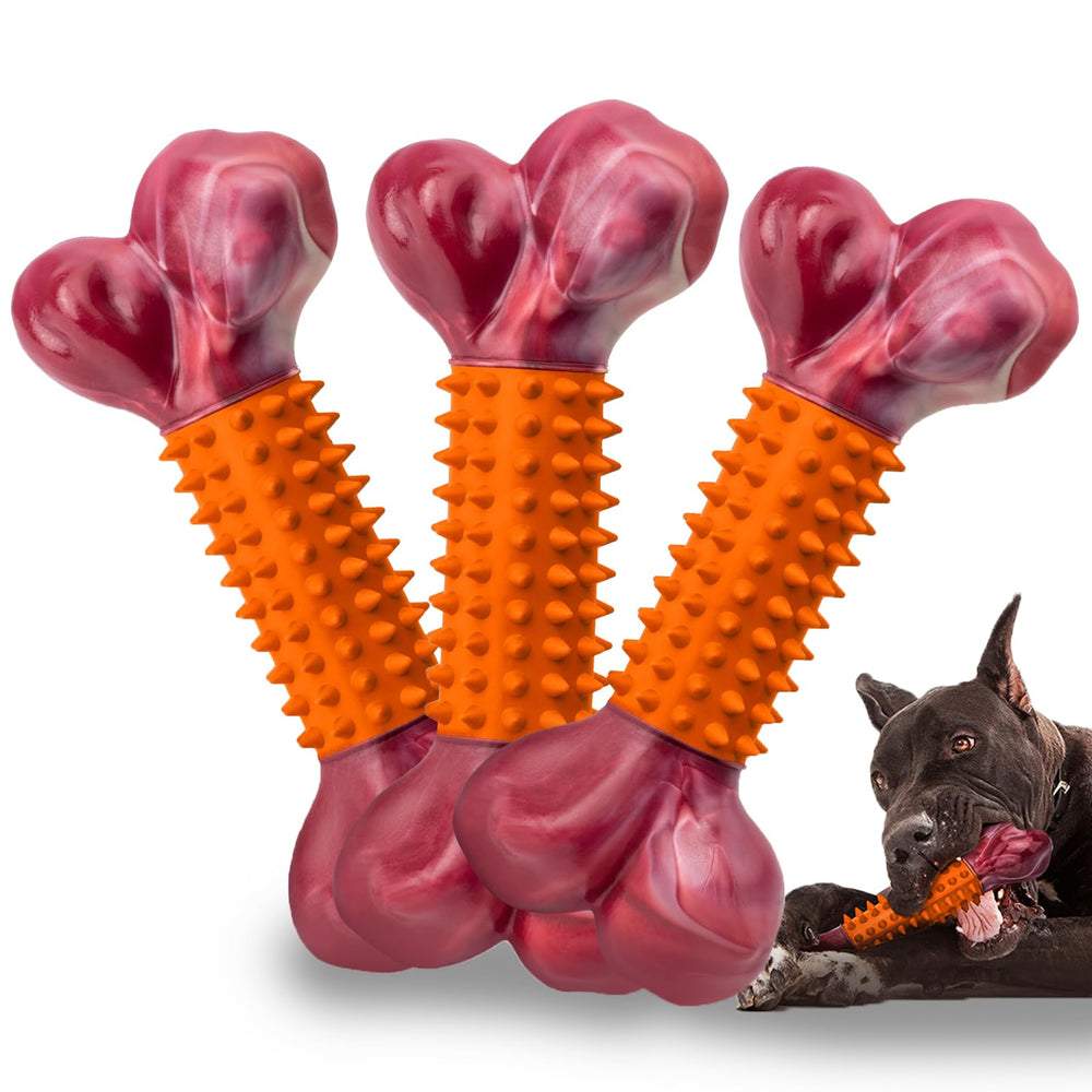 Apasiri hueso duro nylon-goma de 8 pulgadas para morder sin parar.
