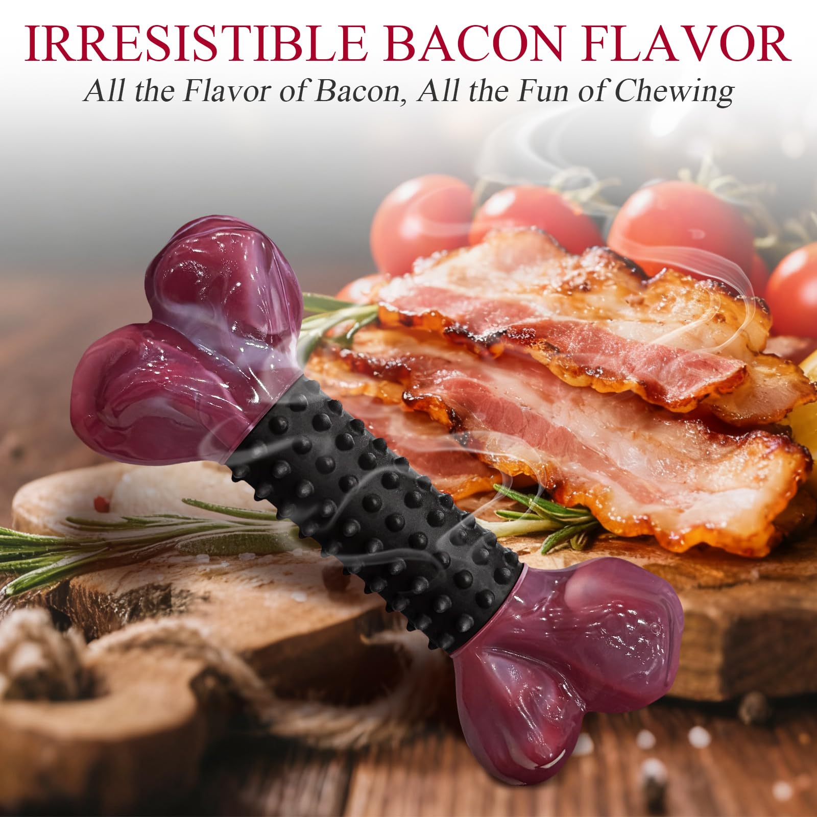 Apasiri sabor a bacon atrae al perro durante la sesión de juego.