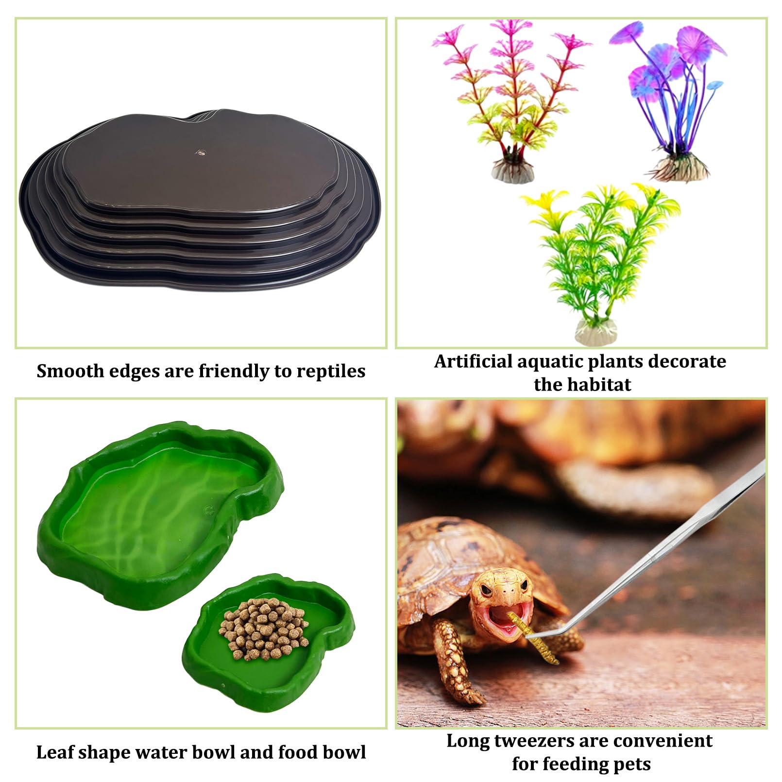 Apatal plantas artificiales para decorar el terrario de reptiles