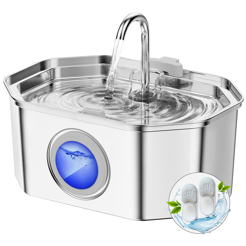 APAUK fuente para gatos en acero inoxidable, duradera y fácil de limpiar.