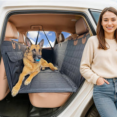 APetsPlanet cubre-asiento perro trasero duro protege el coche y ofrece soporte.