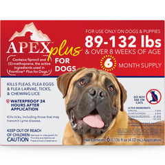 Apex Plus en botella para aplicación rápida y segura en perros extragrandes.