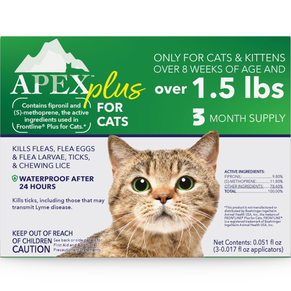Apex Plus: gotas para gatos en aplicación, protección de 30 días.