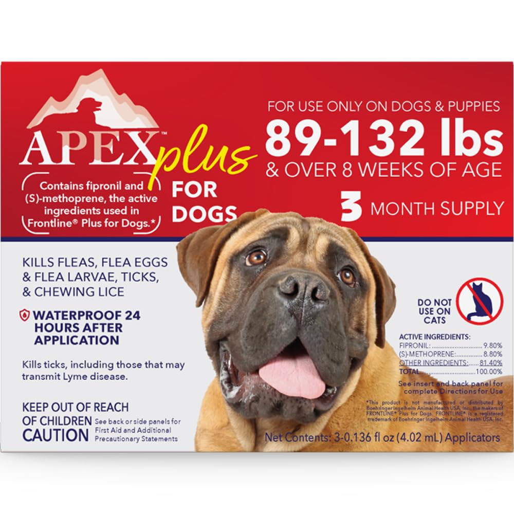 Apex Plus para perro XL: aplicación inicial contra pulgas y garrapatas.