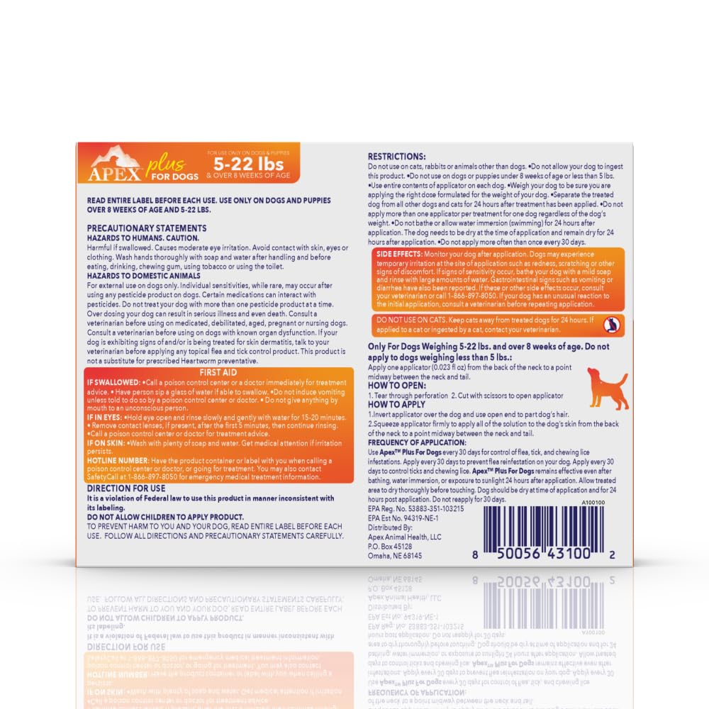 Apex Plus cuidado suave para piel y pelaje del perro