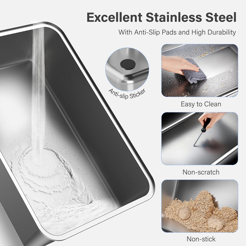Aphyxen caja de arena XL con pedal filtrante para patas limpias