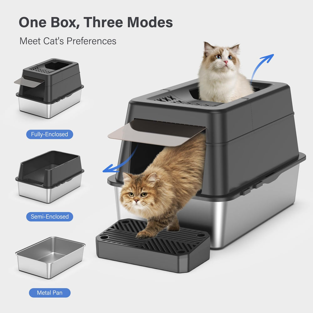Caja XL de Aphyxen con 65 L de capacidad para gatos de todos los tamaños.