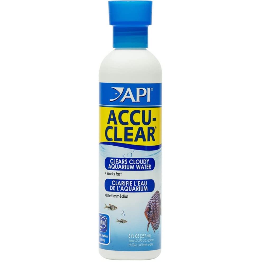 API Accu-Clear clarificador de agua, botella de 8 onzas, mejora la claridad del acuario