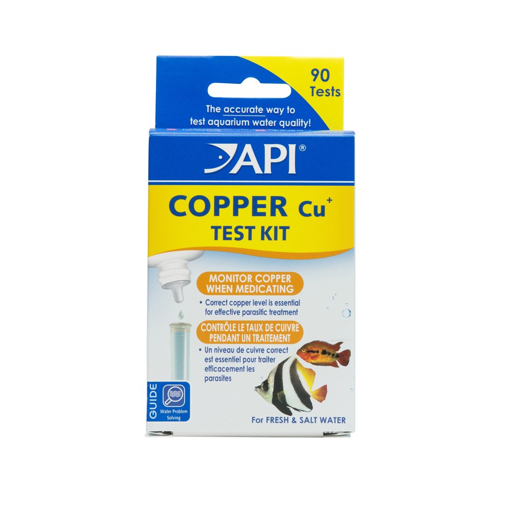 API COPPER TEST KIT muestra el set completo para medir cobre en el acuario