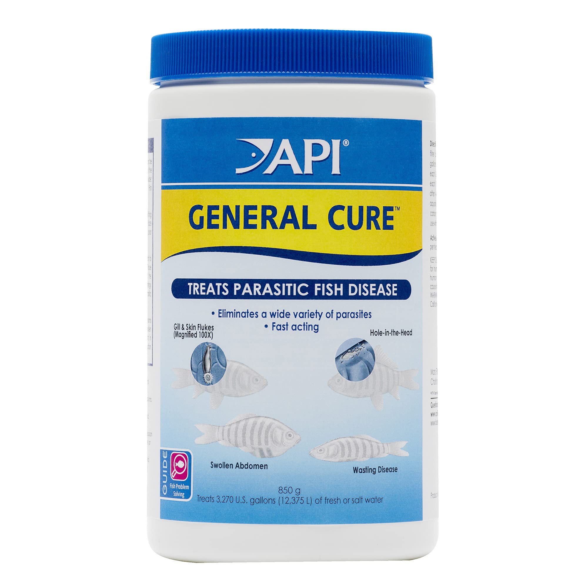 API GENERAL CURE, caja de 30 onzas, tratamiento de parásitos para peces.