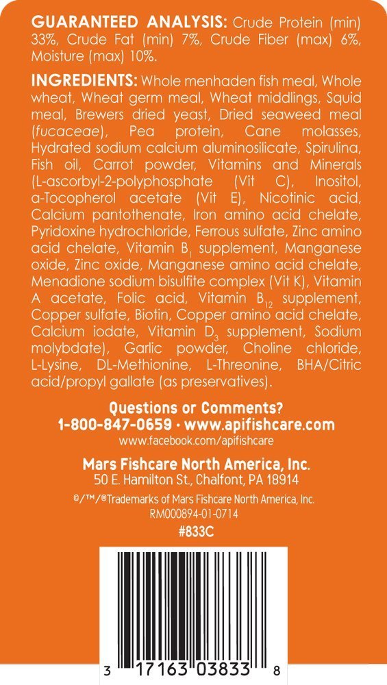 API GOLDFISH PELLETS: mejor digestión y menos desechos gracias a nutrientes clave.