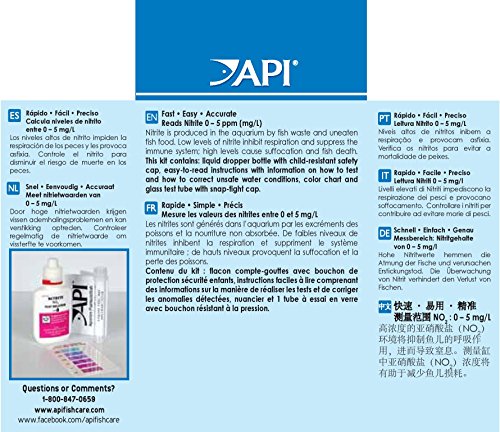 API Nitrito: tubo de prueba con tapa para lecturas precisas.