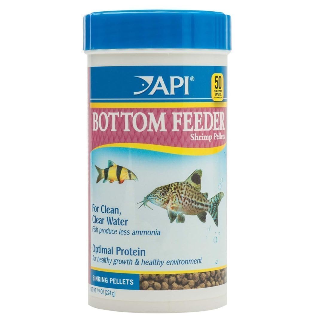 API gránulos de fondo con camarones, alimento de caída lenta para peces de fondo.