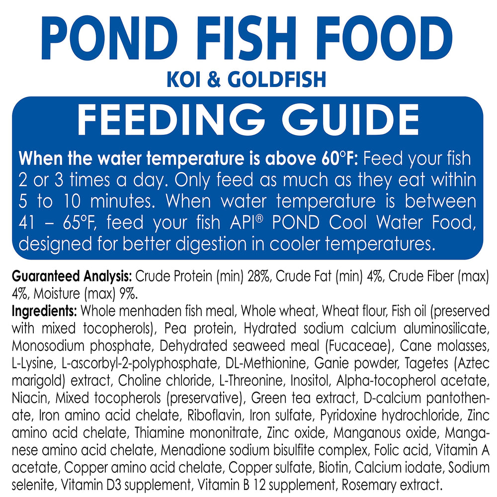 Envase práctico de API Pond Food de 1,56 lb para estanques