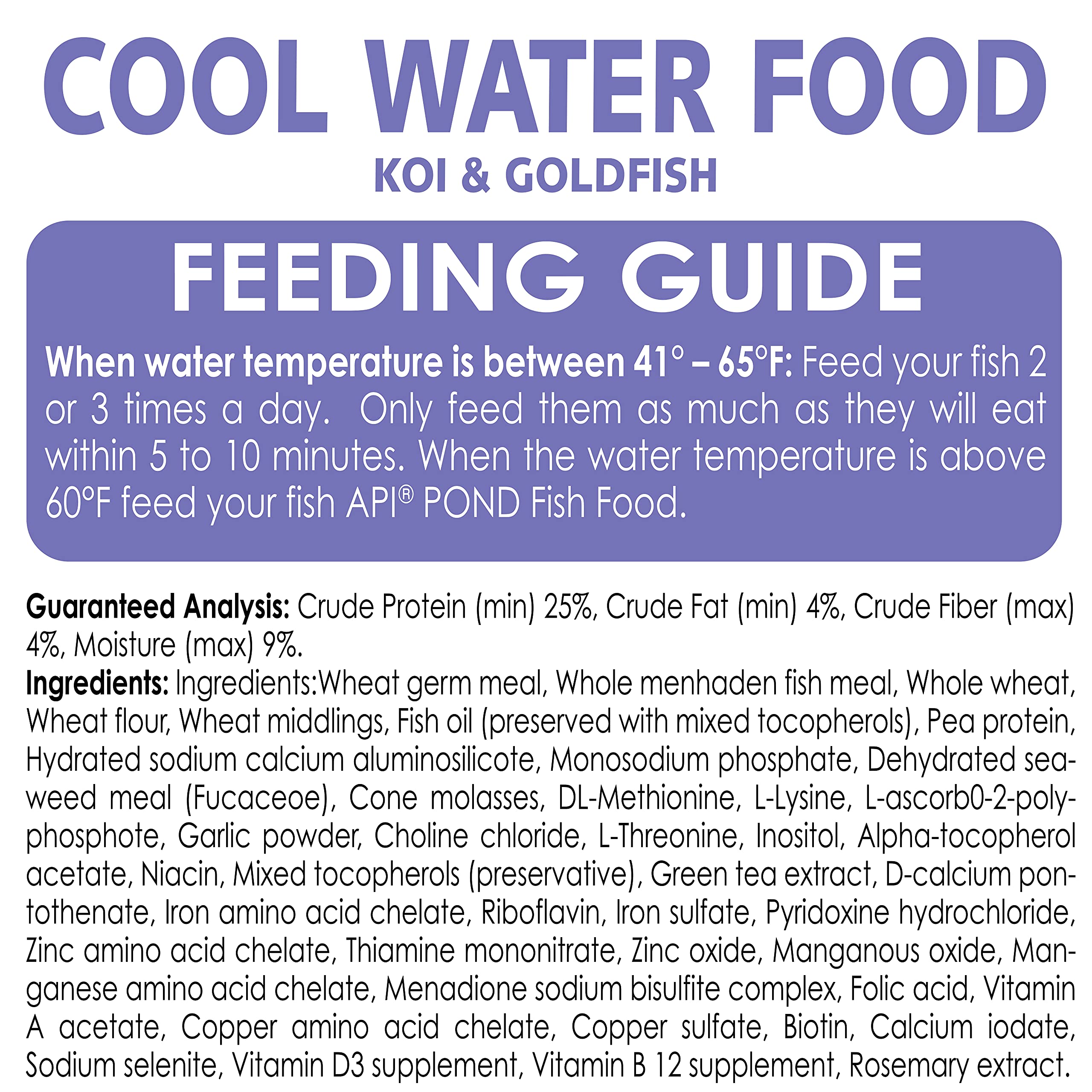 API POND uso diario de alimento para peces en estanques, fácil de incorporar.