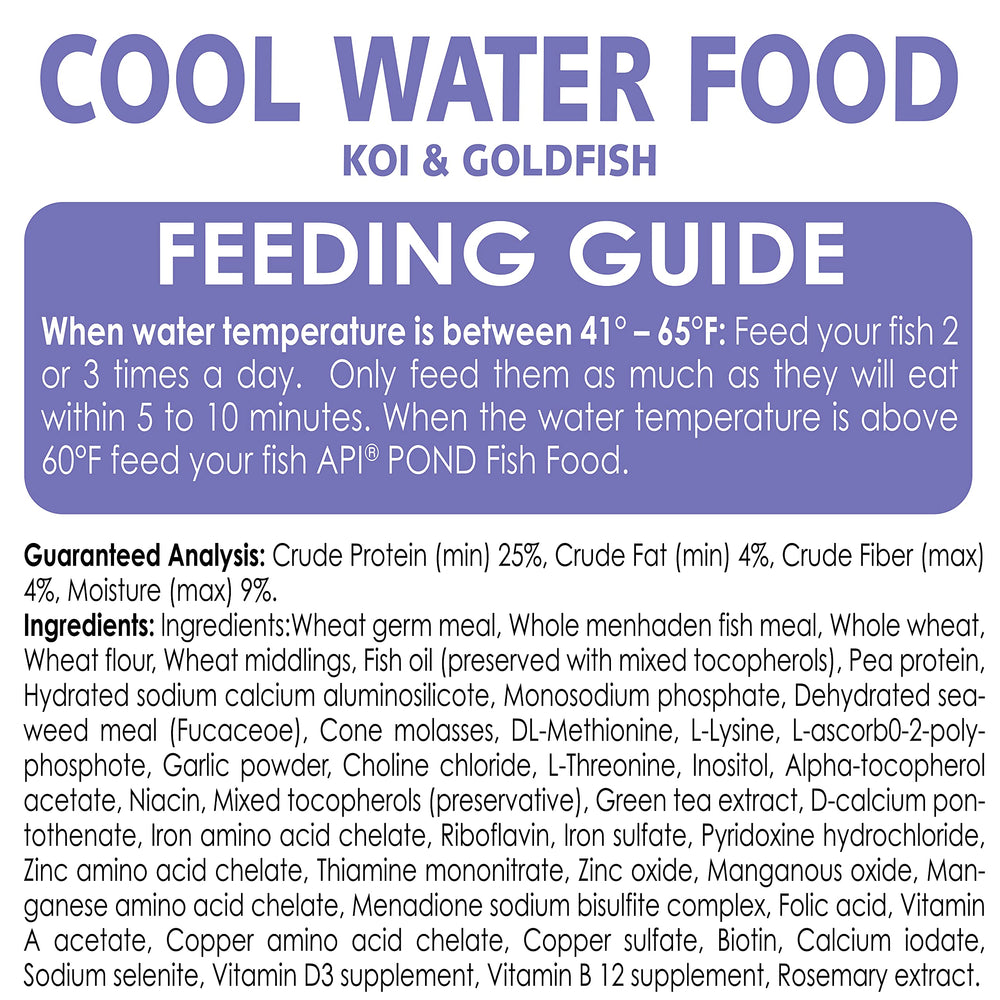 API POND uso diario de alimento para peces en estanques, fácil de incorporar.