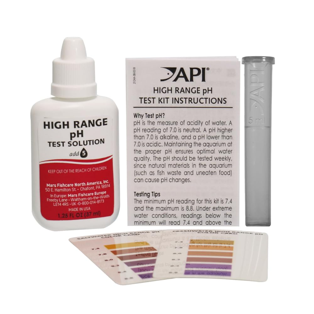API kit de prueba pH alto rango incluye solución de prueba para lecturas fiables