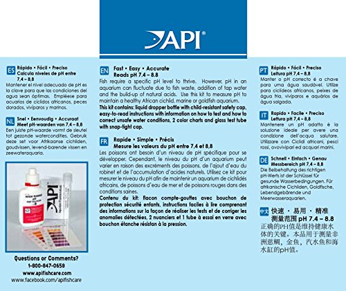 API kit de prueba pH alto rango, tubo de prueba con tapa para medición segura