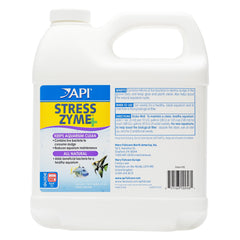 API Stress Zyme: botella de 64 onzas para facilitar el mantenimiento del acuario.