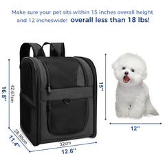 Apollo Walker mochila portadora con almacenamiento para tazones y golosinas.