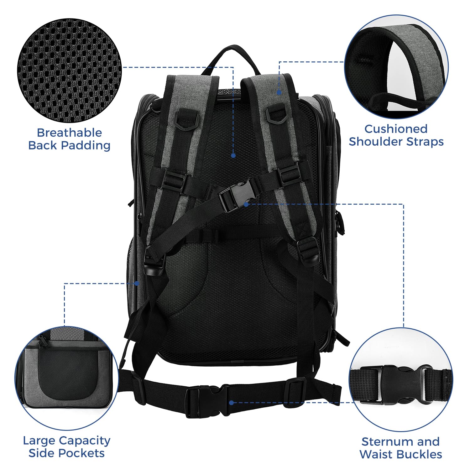 Apollo Walker Mochila transportín con entrada y salida fáciles para mascotas curiosas.