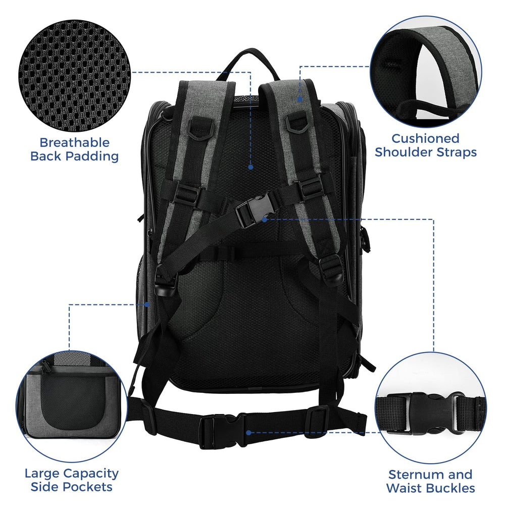 Apollo Walker Mochila transportín con entrada y salida fáciles para mascotas curiosas.